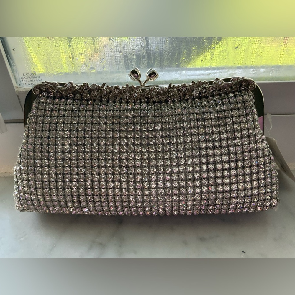 Silver Crystals Purse.